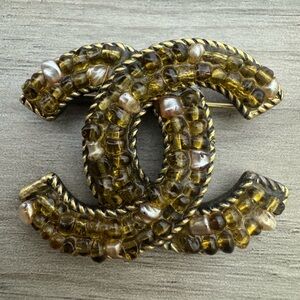 CHANEL Vintage Gold-Tone Brooch